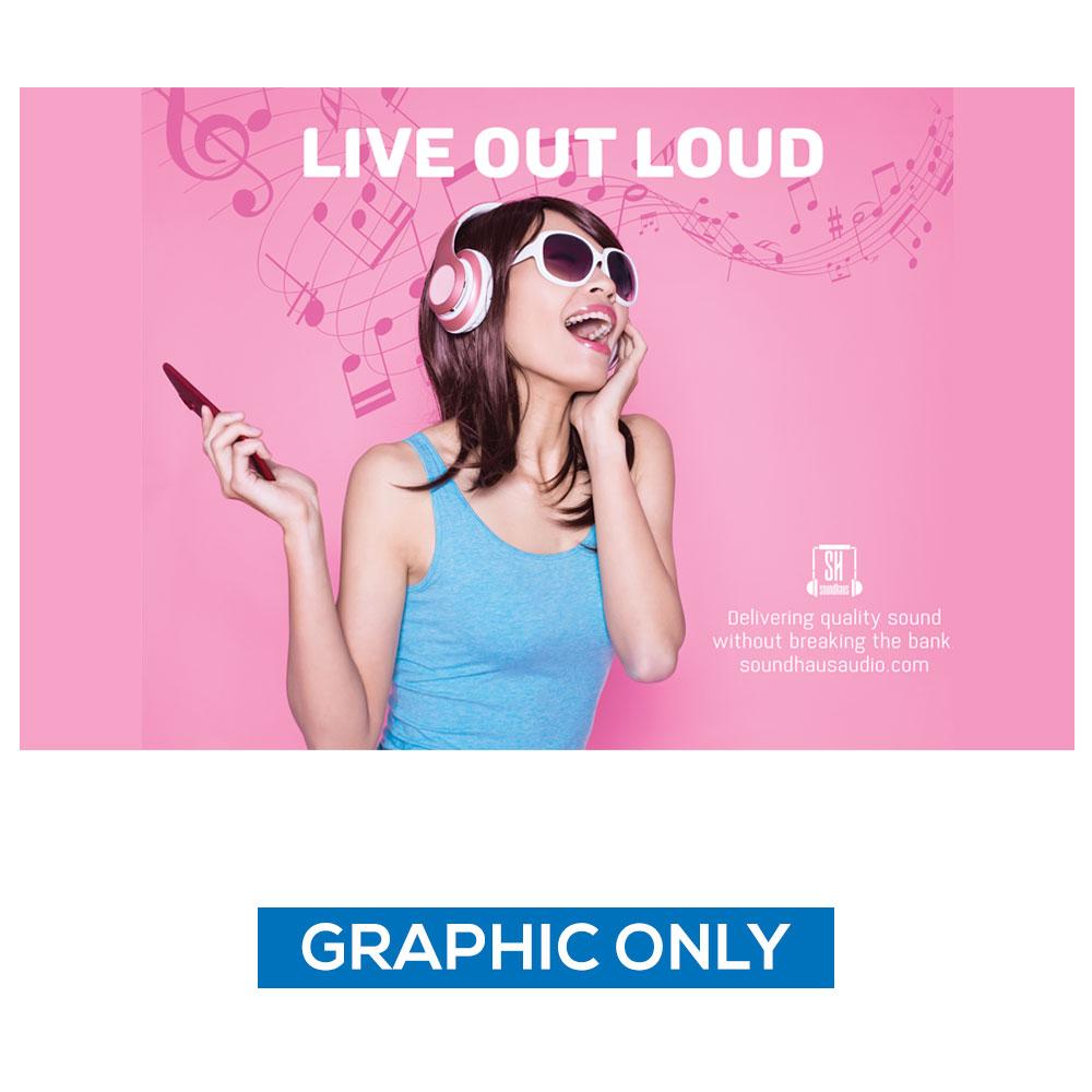 ONE CHOICE® 10 ft Fabric Pop Up Display — Single Sided Graphic Only